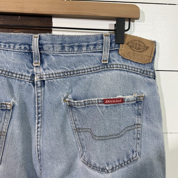 Vintage 90s Dickies Distressed Denim Jeans 34x26.5 - Picture 5 of 7